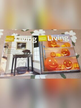 2 Martha Stewart Living Magazines Vintage 2001 Sept Personal Decorating + Octobe